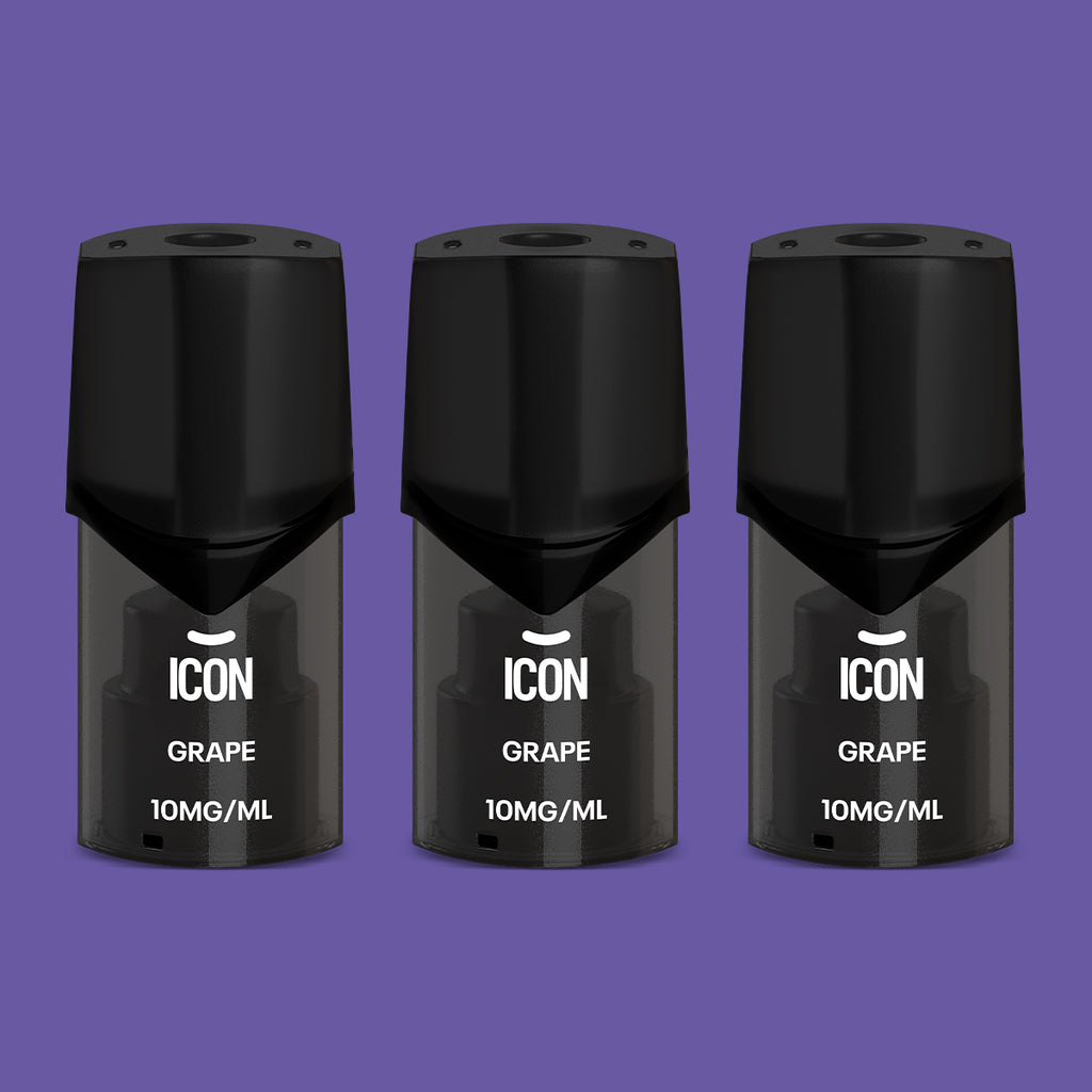 Icon Vape Grape Pods 10mg (Pack of 3) Alternative