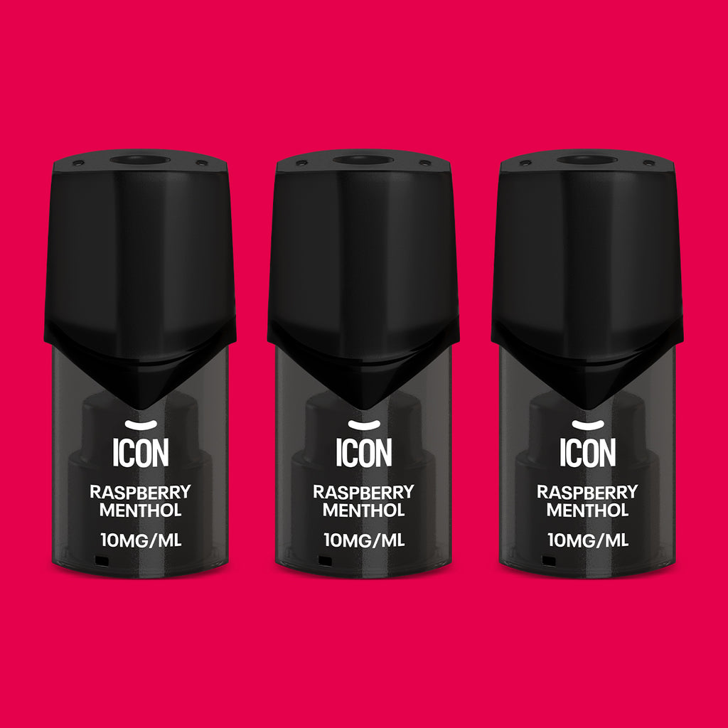 Icon Aqua Vape Raspberry Menthol Pods 10mg (Pack of 3) Alternative