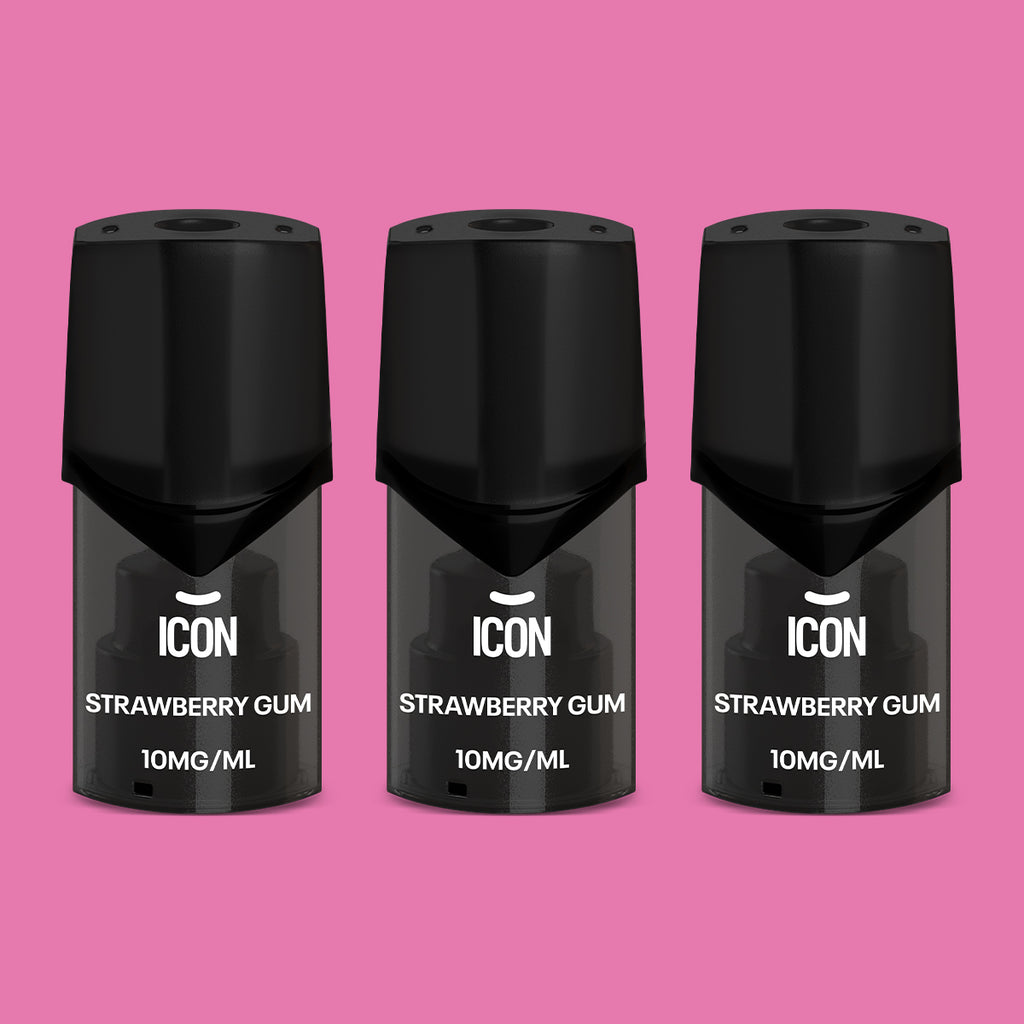 Icon Vape Strawberry Gum Pods 10mg (Pack of 3) Alternative